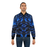 Eternal Wolf Men's Bomber Jacket — Blue Lightning AAE Graphic