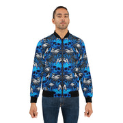 Blue Skull Allover Bomber Jacket — Graphic AAE Streetwear