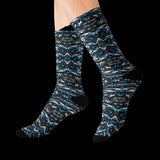 Glitch Alpha Pattern Socks — Sublimation Limited Print Crew Socks