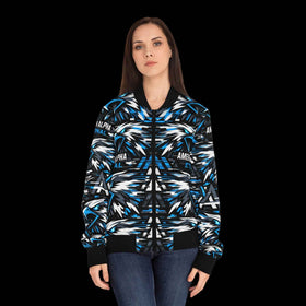 Glitch Alpha Bomber Jacket — 'American Alpha Eternal' All-Over Print